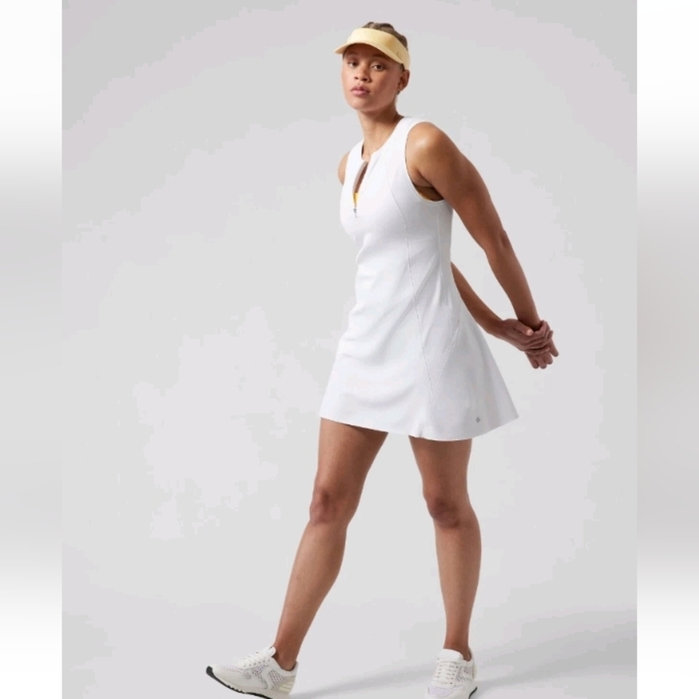 NWT Athleta Ace Tennis Dress White Sz L